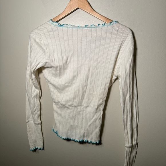 La vie  en rose frilly coquette long sleeve top M - Picture 5 of 5